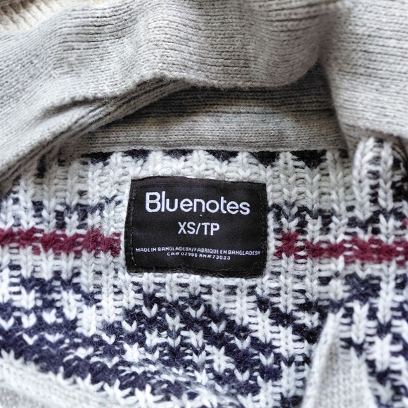 Bluenotes Men's Patterned Cardigan - Black, Cream, and Red - Picture 5 of 5